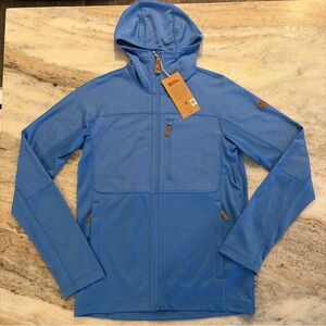 NWT Fjallraven Abisko Trail Fleece Full Zip Hoodie UN Blue Men’s Small $155